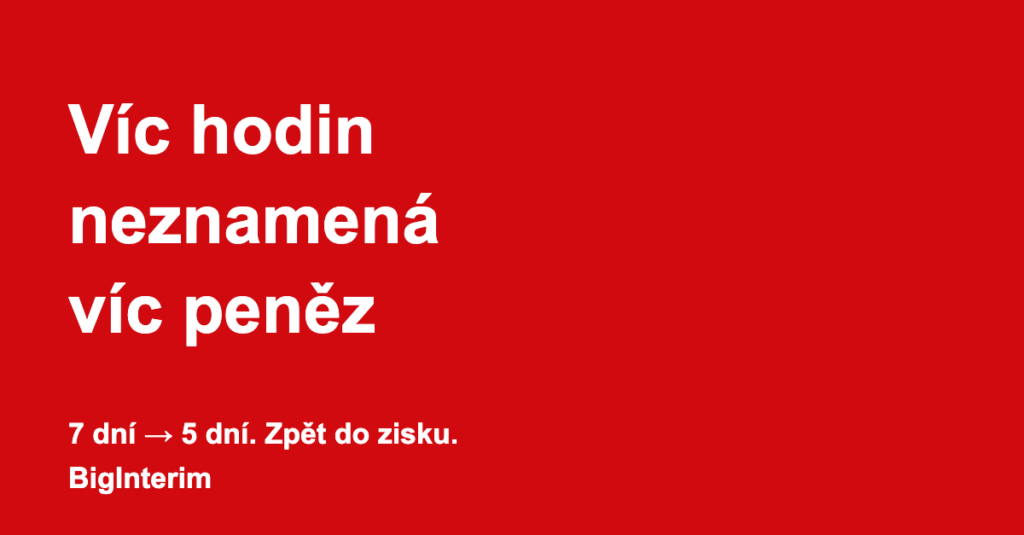 Víc hodin neznamená víc peněz – restrukturalizace výroby